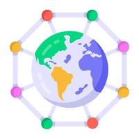 rede global e conexão vetor