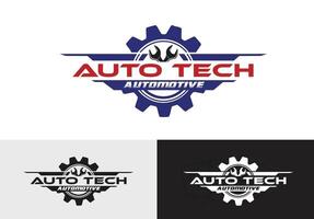 conceito de logotipo de serviço e reparo automotivo vetor