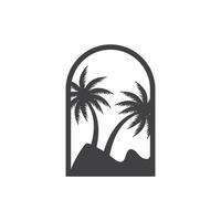 coco árvore logotipo projeto, de praia plantar vetor, Palma árvore verão, ilustração modelo vetor