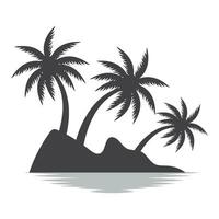 coco árvore logotipo projeto, de praia plantar vetor, Palma árvore verão, ilustração modelo vetor