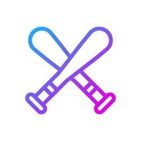 beisebol ícone gradiente roxa esporte símbolo ilustração. vetor