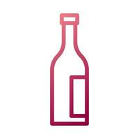 vidro vinho ícone gradiente branco vermelho cor Páscoa símbolo ilustração. vetor