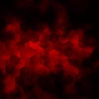 padrão de vetor vermelho escuro com hexágonos coloridos.