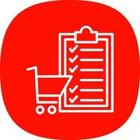 design de ícone vetorial de lista de compras vetor