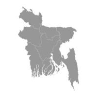 Bangladesh mapa com administrativo divisões. vetor