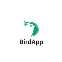 moderno pássaro aplicativo ícone logotipo Projeto modelo vetor