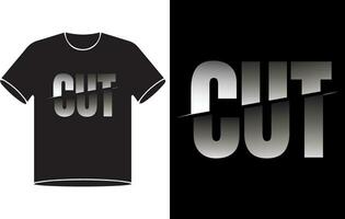 cortar tipografia t camisa Projeto pró vetor