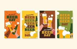 história de mídia social do dia da cerveja vetor