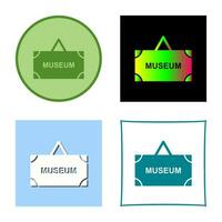 ícone de vetor de marca de museu