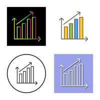 ícone de vetor de estatísticas crescentes