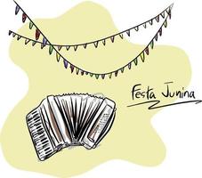 ilustração em vetor pôster festa junina