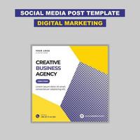 modelo de postagem de mídia social para agência de marketing digital vetor
