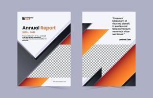 relatório anual moderno plano laranja e preto