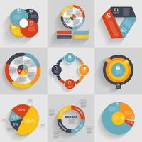 coleção de modelos de infográfico para negócios vetor illustra