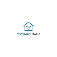 Wi-fi casa vetor logotipo. inteligente casa tecnologia logotipo vetor. casa internet logotipo conceito vetor