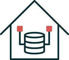 ícone de vetor de data warehouse