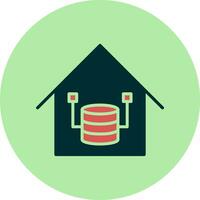 ícone de vetor de data warehouse