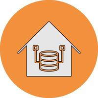 ícone de vetor de data warehouse
