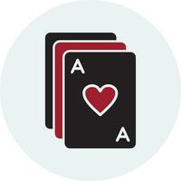 ícone de vetor de cartas de pôquer