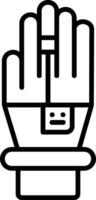 ícone de vetor de gesto de mão
