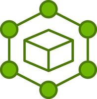 ícone do vetor blockchain