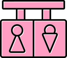 ícone de vetor de sinais de banheiro