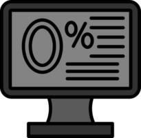 zero por cento vetor ícone