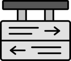 ícone de vetor de sinal direcional