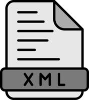 ícone de vetor xml