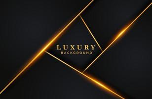 Fundo preto elegante de luxo abstrato com partículas de ouro vetor