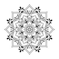 desenho de padrão de mandala com mão desenhada vetor
