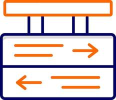ícone de vetor de sinal direcional