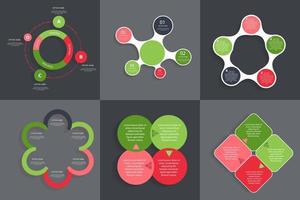 coleção de modelos de infográfico para ilustração vetorial de negócios vetor