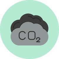 ícone de vetor de dióxido de carbono