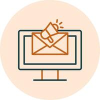 ícone de vetor de e-mail marketing