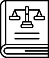 ícone de vetor de livro de direito