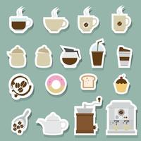 conjunto de ícones de café e chá vetor