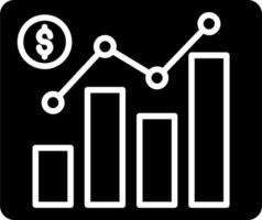 ícone de vetor do mercado de ações