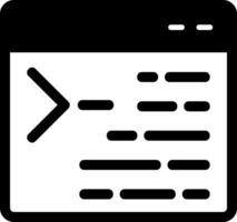 ícone de vetor terminal de código