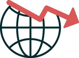 econômico crise vetor ícone