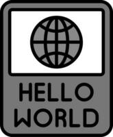 Olá mundo vetor ícone
