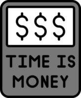 tempo é dinheiro vetor ícone