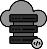 ícone de vetor de servidor em nuvem