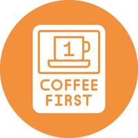 café primeiro vetor ícone