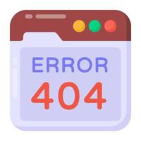 erro 404 da web vetor