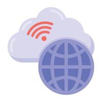 nuvem global wi-fi vetor