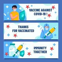 conjunto de banners de vacinas invejosas vetor