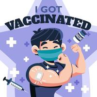 eu fui vacinado para me proteger vetor