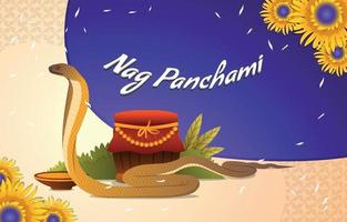 fundo de nag panchami vetor