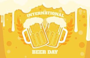 fundo do dia internacional da cerveja vetor